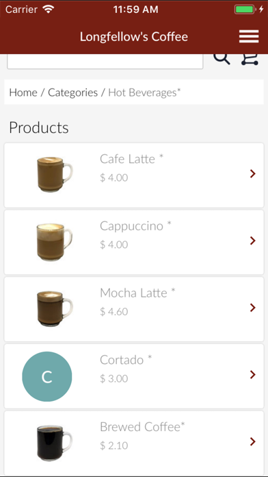 Longfellow's Coffee screenshot 3