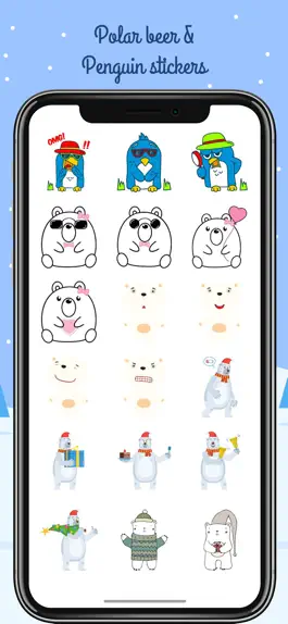 Game screenshot Polar Bear & Penguin Stickers apk