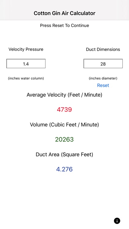 Cotton Gin Air Calculator