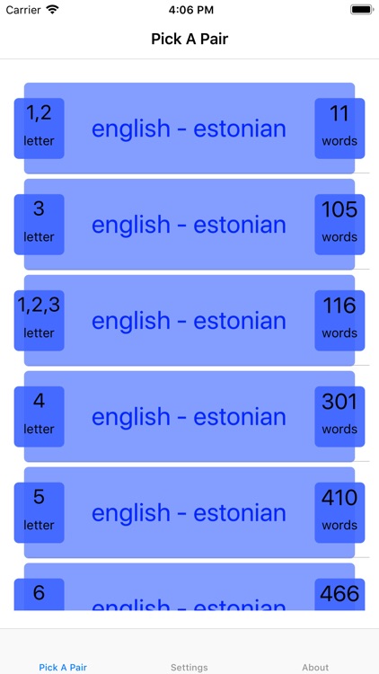 PickAPair Estonian - English