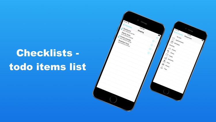 Checklists - todo items list