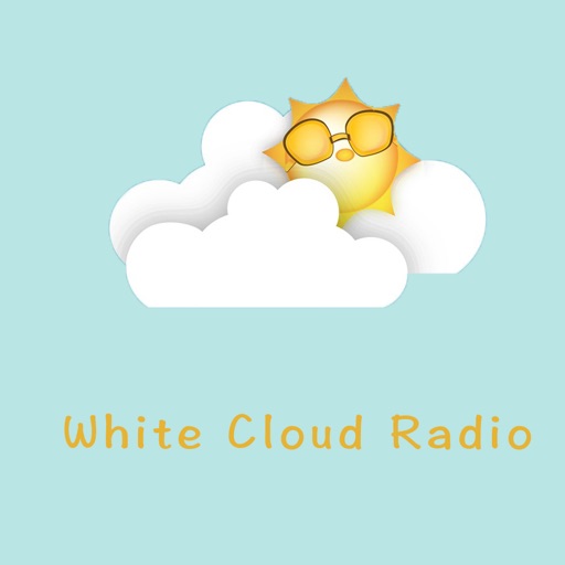 White cloud Radio icon