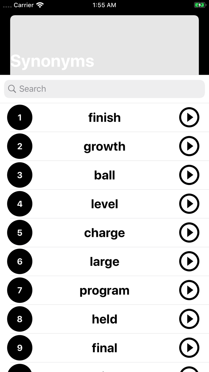 English synonyms antonyms