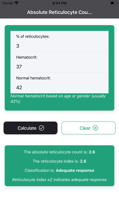 Absolute Reticulocyte Count screenshot 2