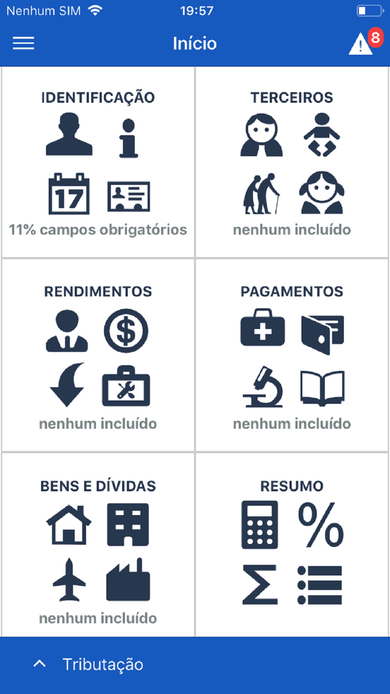 Screenshot do app Meu Imposto de Renda