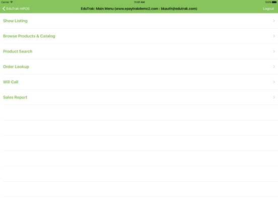 Screenshot #5 pour EduTrak mPOS 2.0