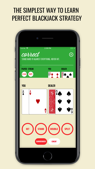 Blackjack Strategy Practice screenshot