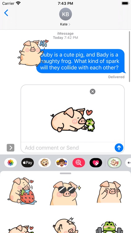 Piggy Duby&Frog Bady -Stickers