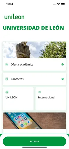 Screenshot 1 Unileon App iphone