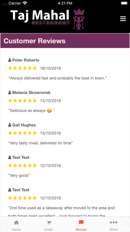 Taj Mahal Restaurant screenshot-3