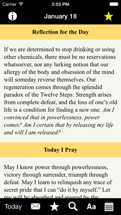 A Day At A Time Meditations review screenshots
