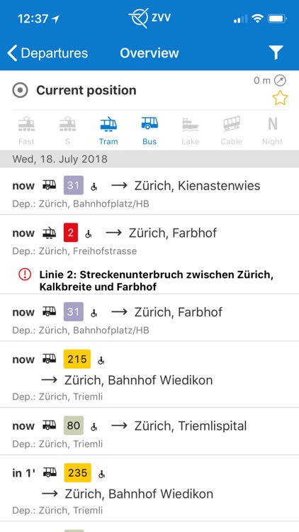 ZVV-Timetable screenshot-9