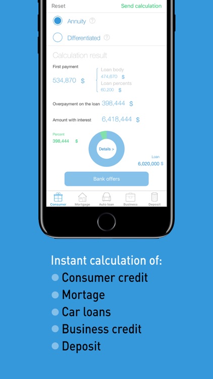 Loan calculator: mortgage