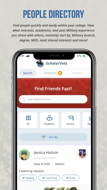 ScholarVets Networking App screenshot-4