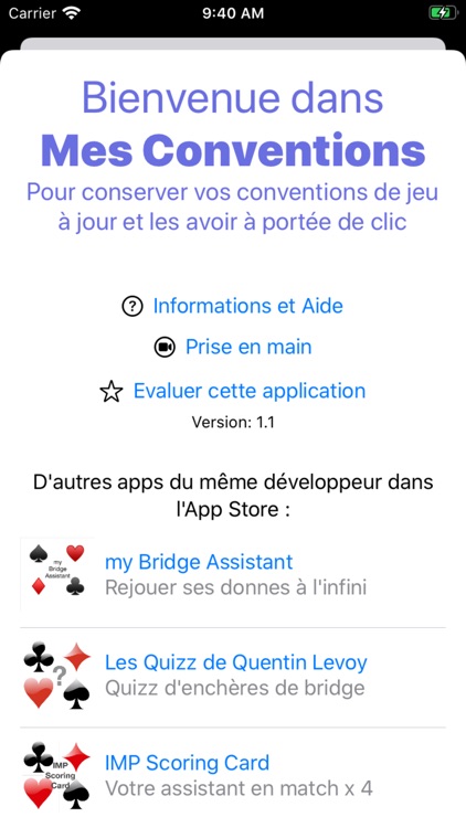 Mes Conventions de Bridge screenshot-5