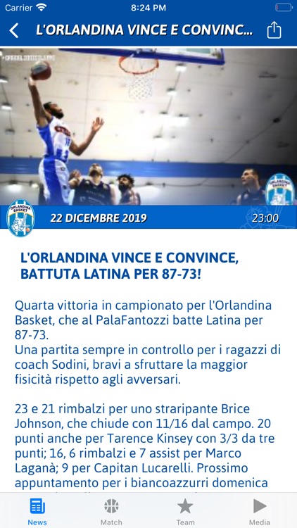 Orlandina Basket App