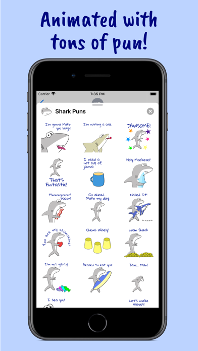 Shark Puns Animated Stickers screenshot 2