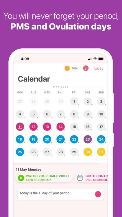 Pepapp • Period Tracker App screenshot-3