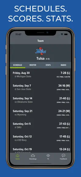 Game screenshot Tulsa Football Schedules mod apk