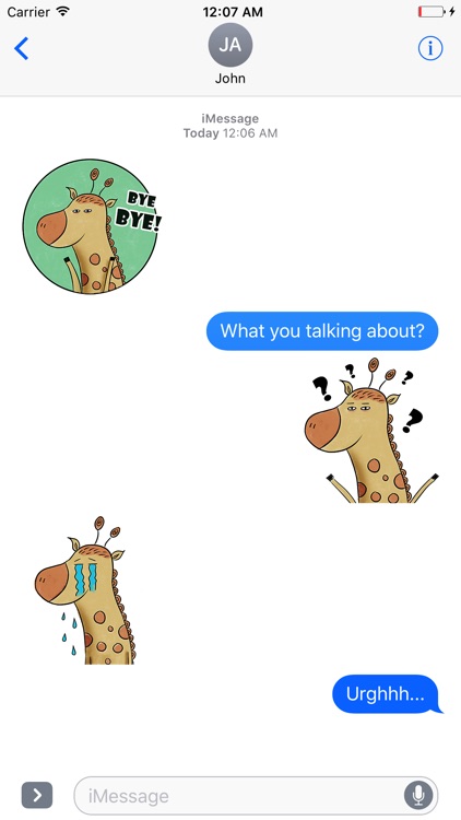 Mr Giraffe Animated Stickers screenshot-3