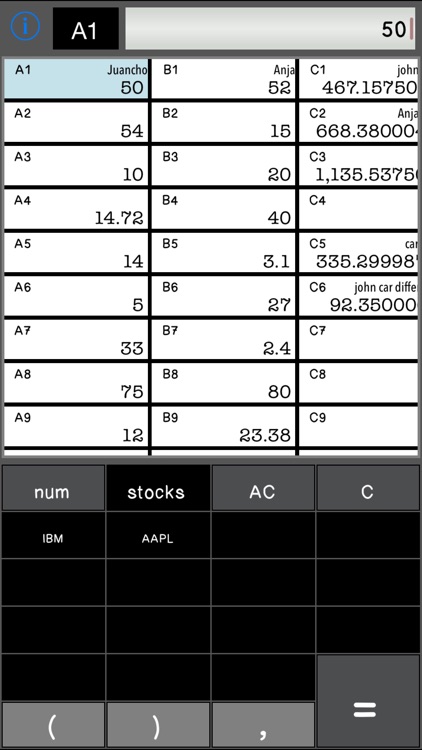 Calculator SpreadSheet