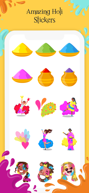 Holi Stickers - Dhuleti Emojis(圖2)-速報App