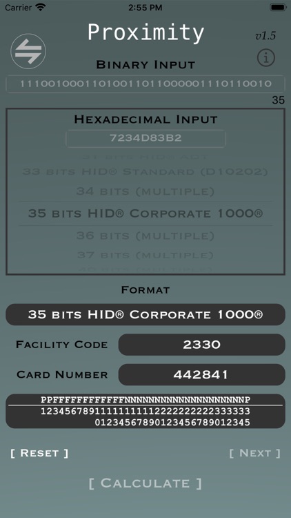 Proximity - Access Card Calc