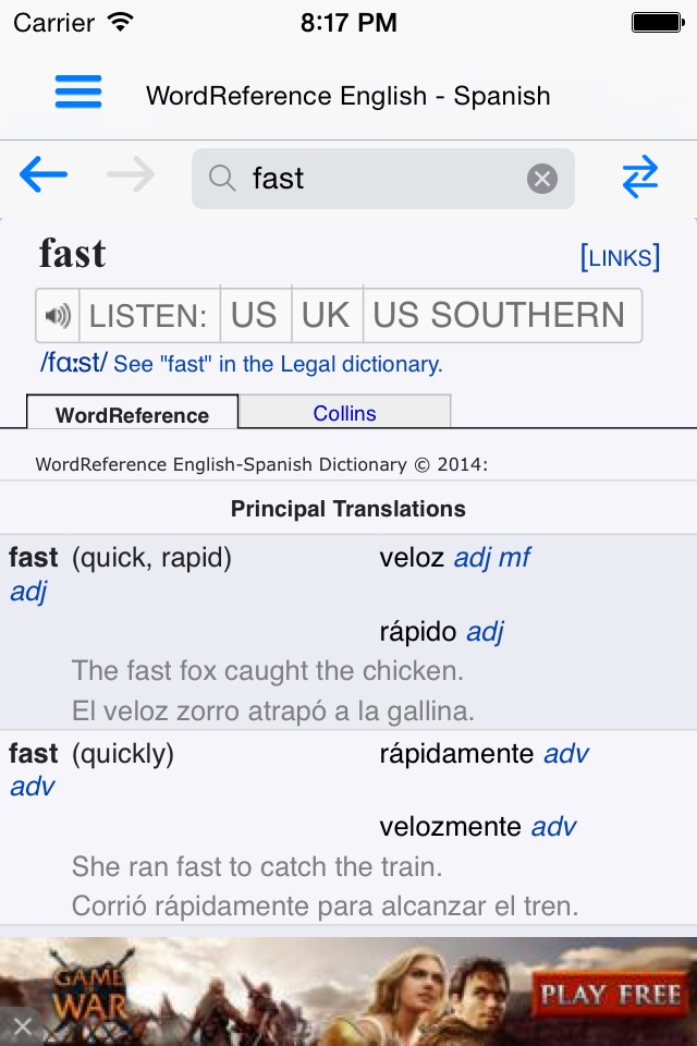 WordReference Dictionary At App Store Downloads And Cost Estimates And ...