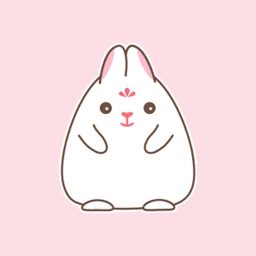 Big white rabbit cute sticker
