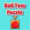 Toss all of the balls onto the board to fill up all of the spaces