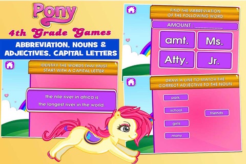 Fourth Grade Pony School Games screenshot 2