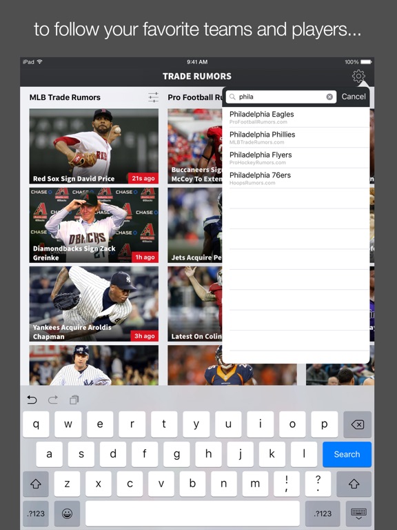 Trade Rumors - Baseball, Football, Basketball, Hockey News screenshot