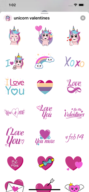 Unicorn Valentine Sticker(圖2)-速報App