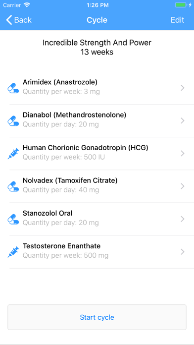 Anabolic Steroid Cycle Manager screenshot 3