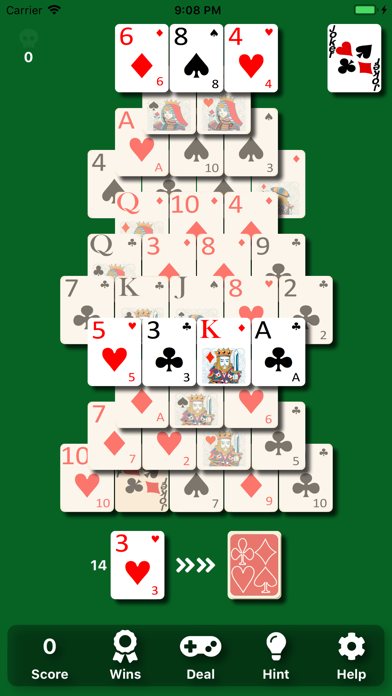 Pyramid Solitaire: Game screenshot 3