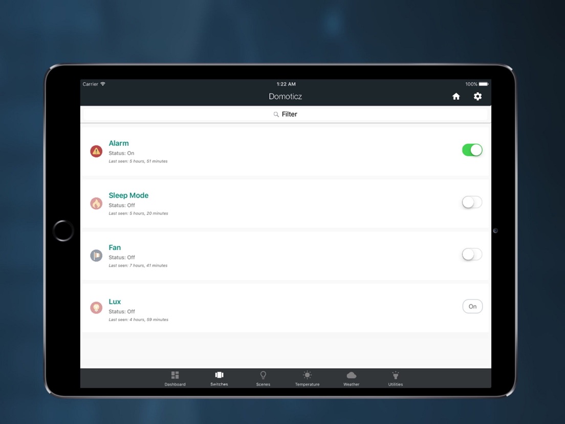 Domoticz Home Automation App voor iPhone, iPad en iPod touch