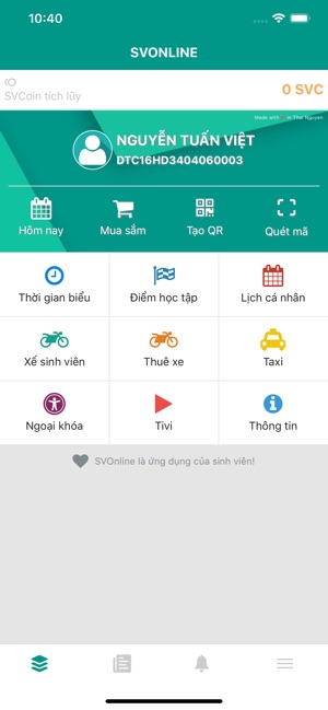 SVOnline - Tiện ích sinh viên