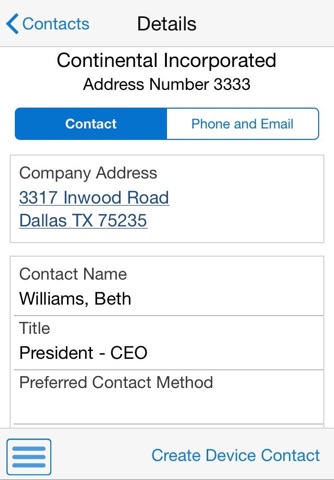 Contact Customer Phone JDE E1 screenshot 3