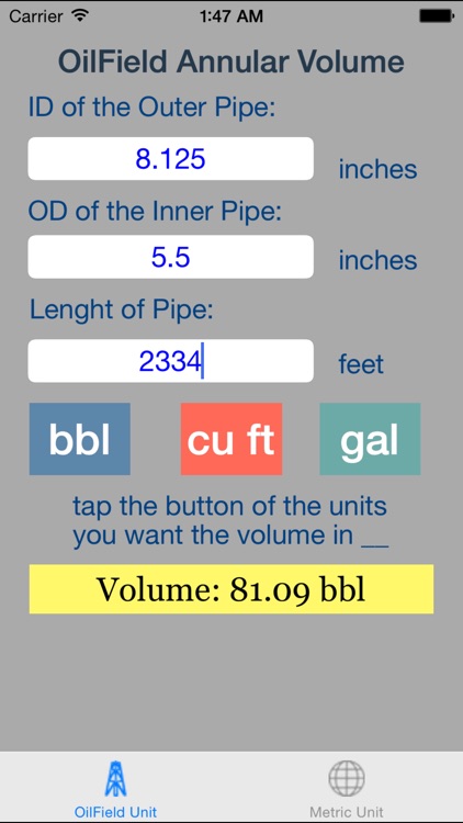 OilField Annular Volume Pro