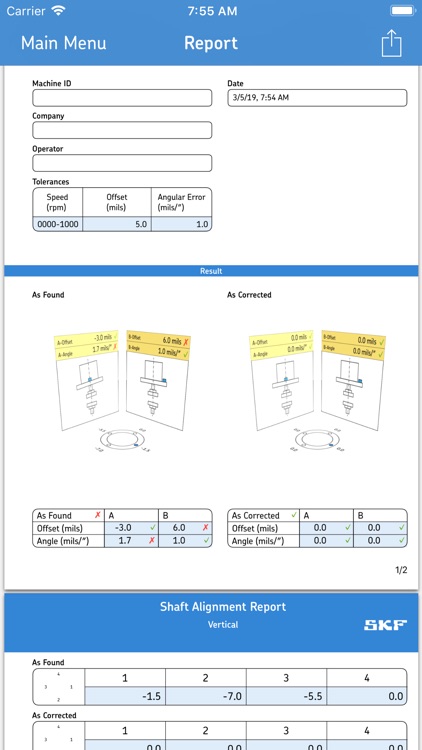 SKF Vertical shaft alignment screenshot-3