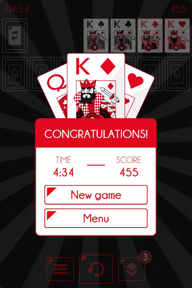 Solitaire - Klondike Redstone screenshot 3