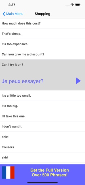 Speak French Phrasebook Lite(圖3)-速報App