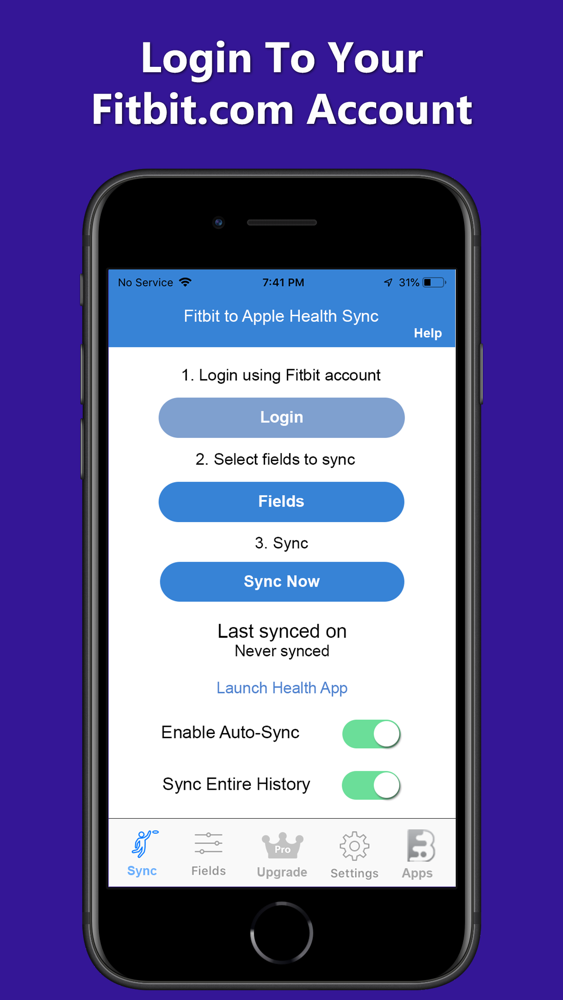 sync fitbit to apple health free