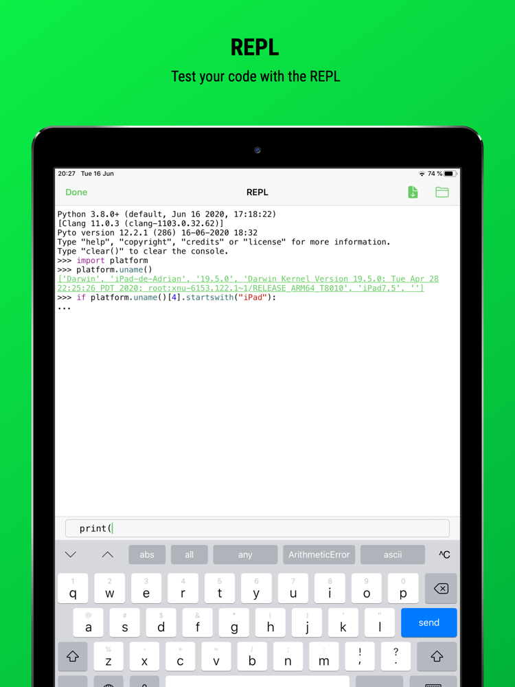 Pyto - Python 3 App for iPhone - Free Download Pyto - Python 3 for iPad ...