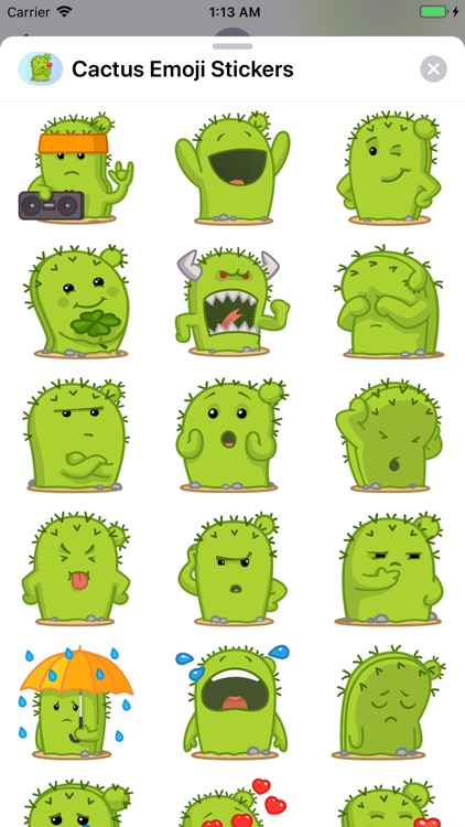 Cactus Emoji Stickers