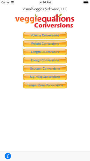 VeggiEquations Conversions