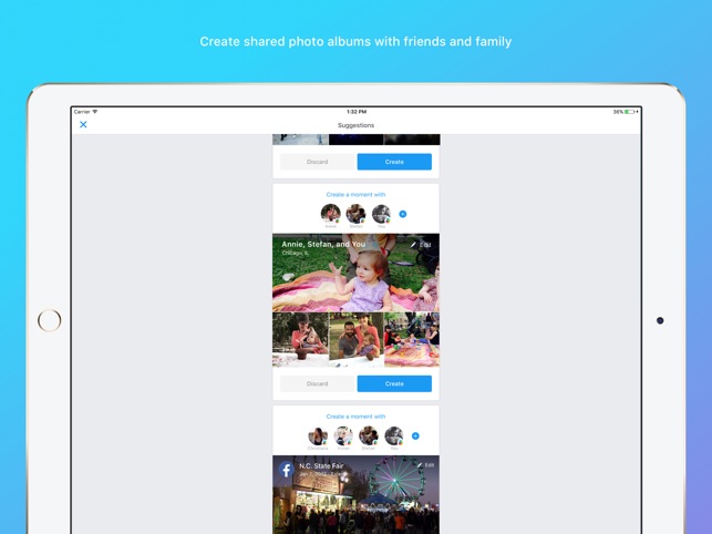 Moments–private shared albums Screenshot