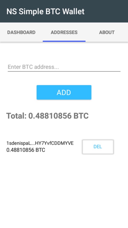 NS Simple BTC Wallet