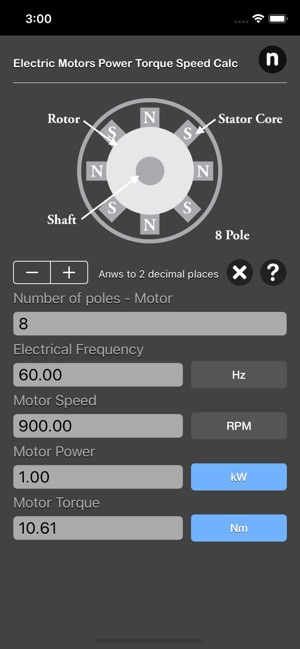 Electric Motors Speed Calc(圖2)-速報App