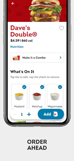 Wendy’s app screenshot